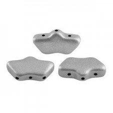 Les perles par Puca® Delos beads Silver alluminium mat 00030/01700